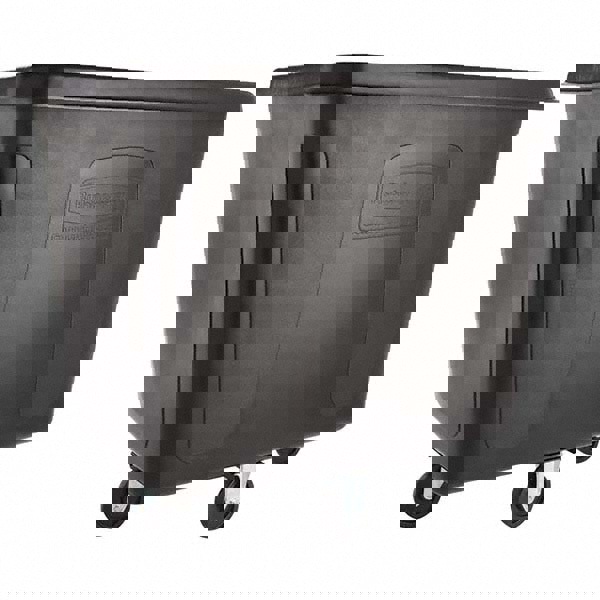 Cube Truck, 119.7 gal, 500 lb Capacity, Plastic/Metal, Black